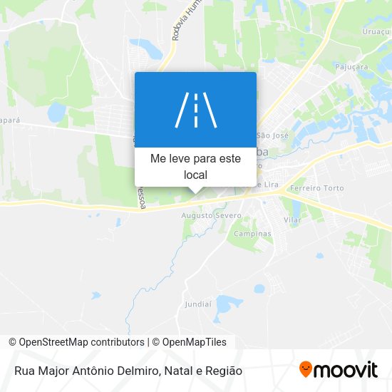 Rua Major Antônio Delmiro mapa