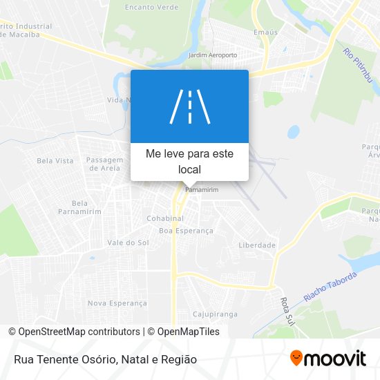 Rua Tenente Osório mapa