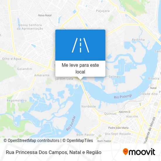 Rua Princessa Dos Campos mapa