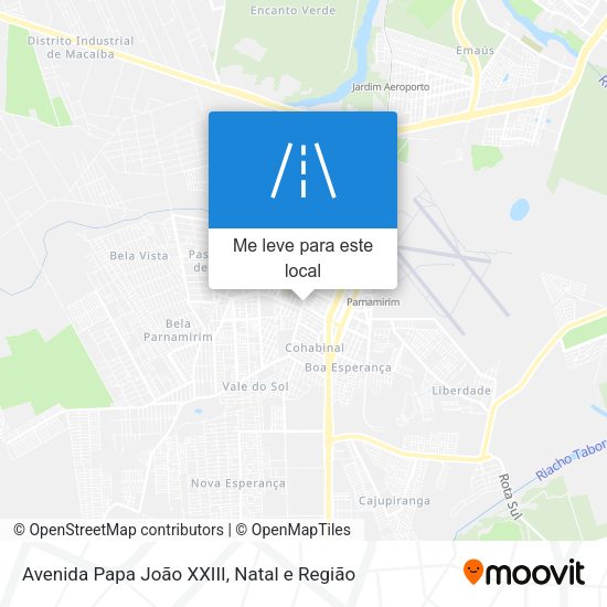 Avenida Papa João XXIII mapa