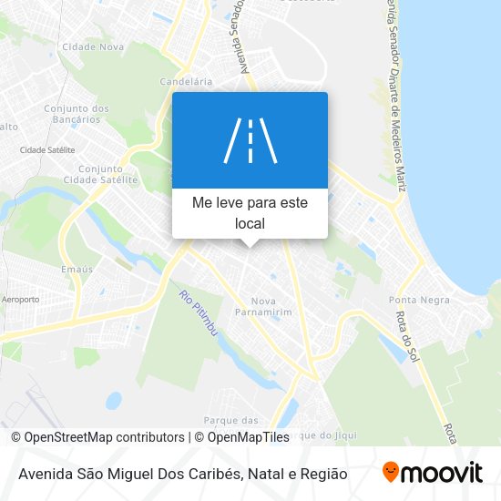 Avenida São Miguel Dos Caribés mapa