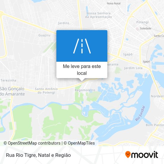 Rua Rio Tigre mapa