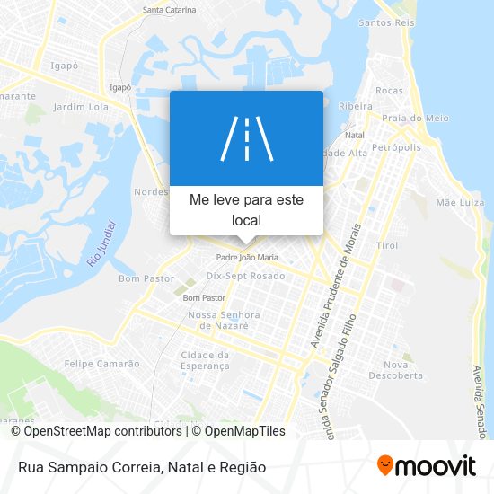 Rua Sampaio Correia mapa