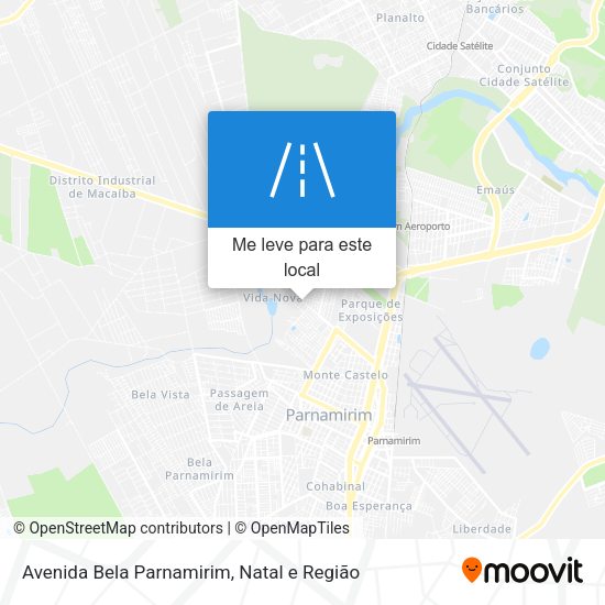 Avenida Bela Parnamirim mapa