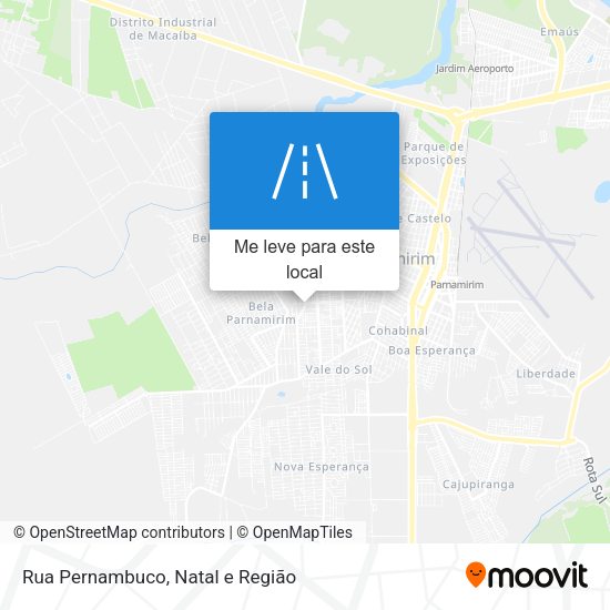 Rua Pernambuco mapa