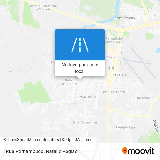 Rua Pernambuco mapa