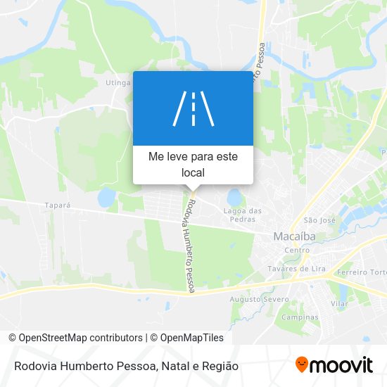 Rodovia Humberto Pessoa mapa