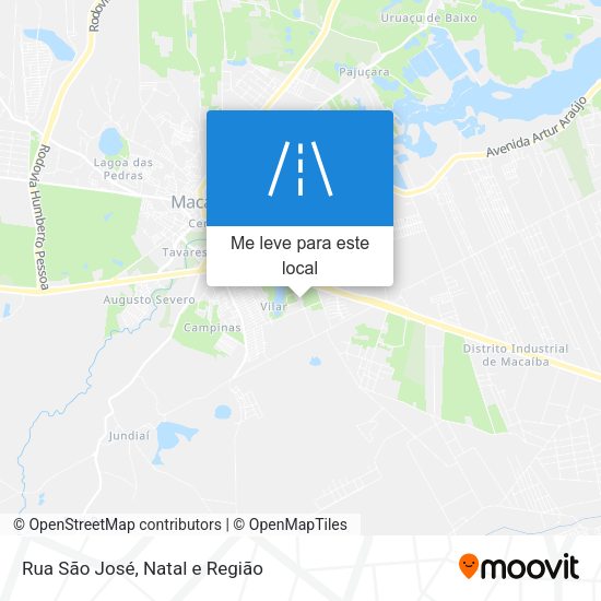 Rua São José mapa
