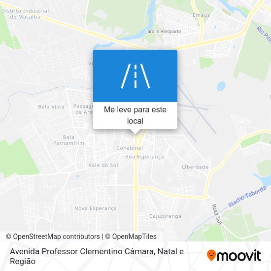 Avenida Professor Clementino Câmara mapa