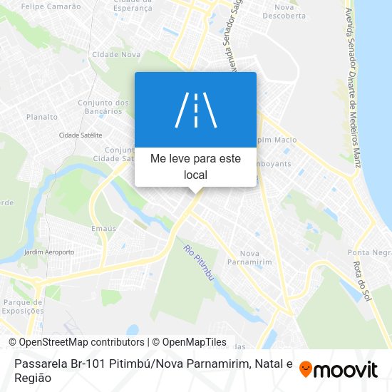 Passarela Br-101 Pitimbú / Nova Parnamirim mapa