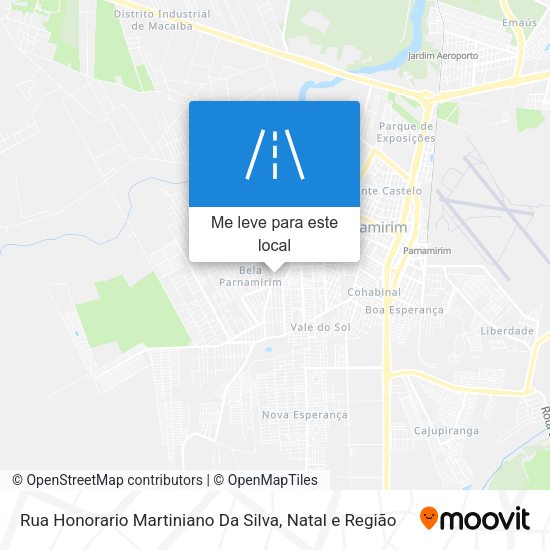 Rua Honorario Martiniano Da Silva mapa