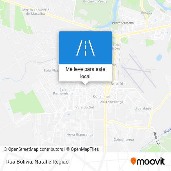 Rua Bolívia mapa