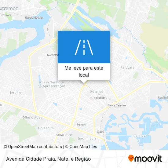 Avenida Cidade Praia mapa