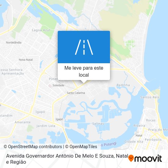 Avenida Governardor Antônio De Melo E Souza mapa