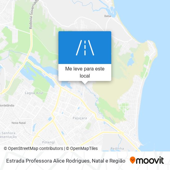 Estrada Professora Alice Rodrigues mapa