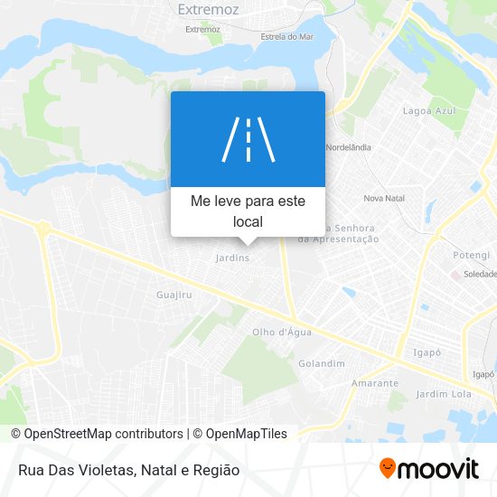 Rua Das Violetas mapa