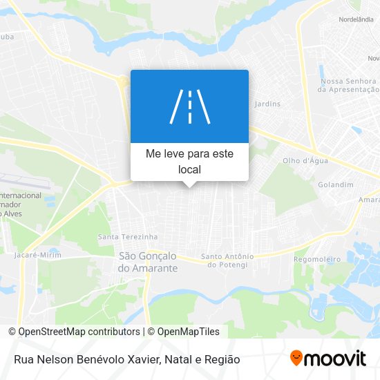 Rua Nelson Benévolo Xavier mapa