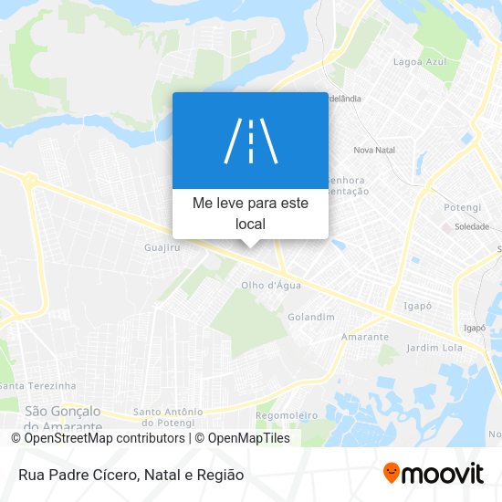 Rua Padre Cícero mapa