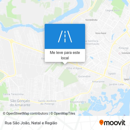 Rua São João mapa