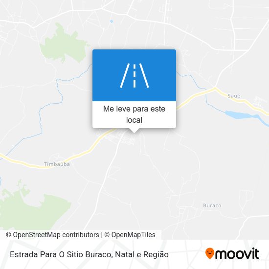 Estrada Para O Sitio Buraco mapa