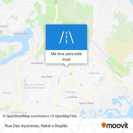 Rua Das Açucenas mapa