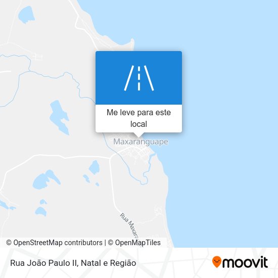 Rua João Paulo II mapa