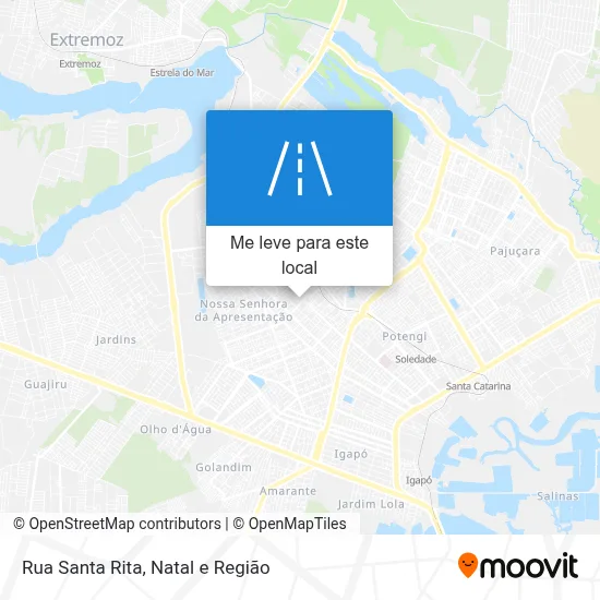 Rua Santa Rita mapa