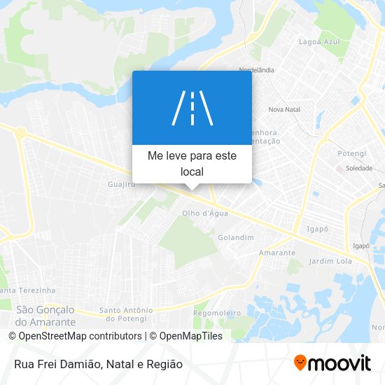 Rua Frei Damião mapa