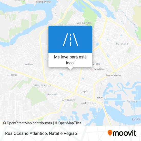 Rua Oceano Atlântico mapa