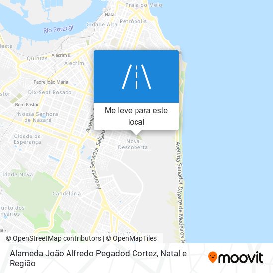 Alameda João Alfredo Pegadod Cortez mapa