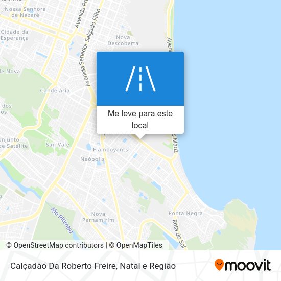 Calçadão Da Roberto Freire mapa