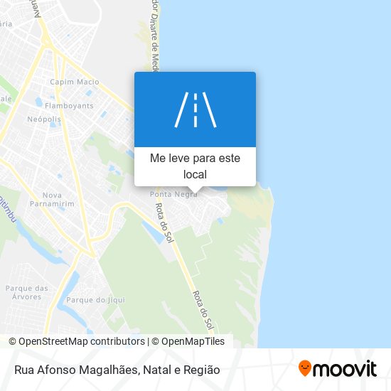 Como chegar até Rua Afonso Magalhães em Ponta Negra de Ônibus?