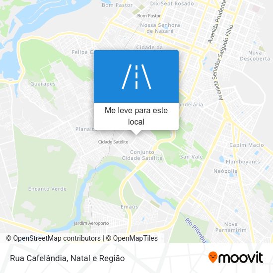 Rua Cafelândia mapa