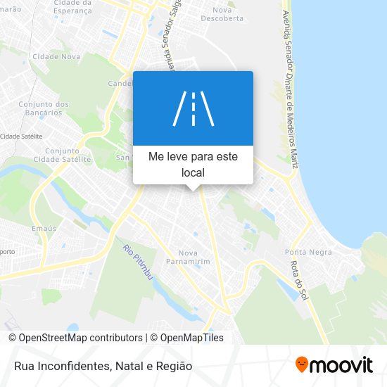 Rua Inconfidentes mapa