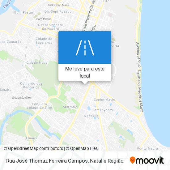 Rua José Thomaz Ferreira Campos mapa