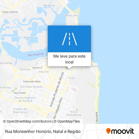 Rua Monsenhor Honório mapa