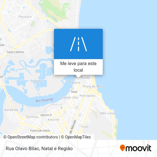 Rua Olavo Bilac mapa
