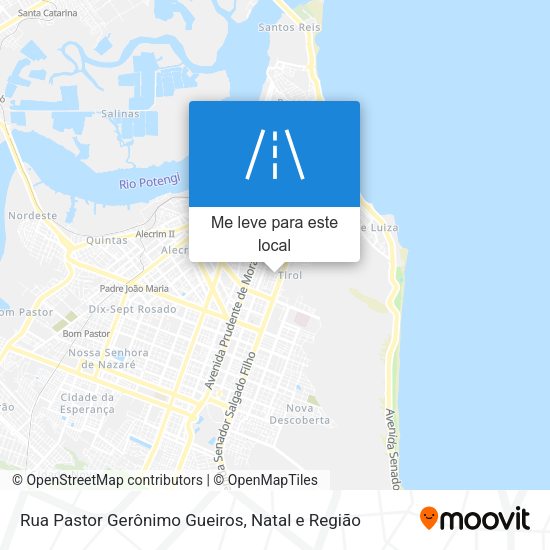 Rua Pastor Gerônimo Gueiros mapa