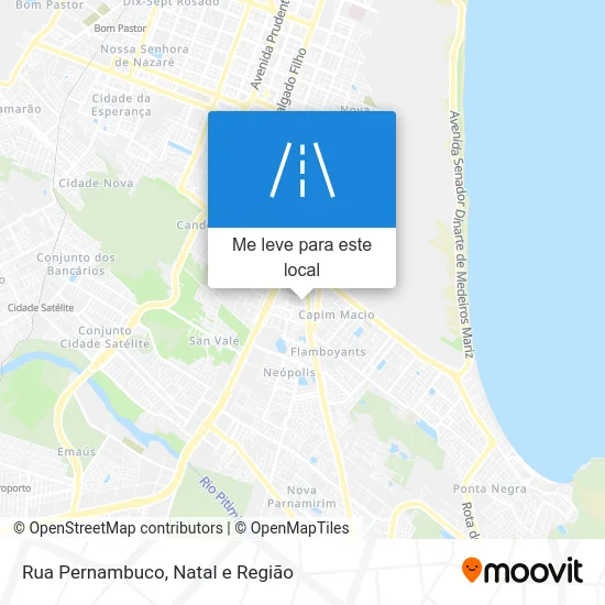 Rua Pernambuco mapa