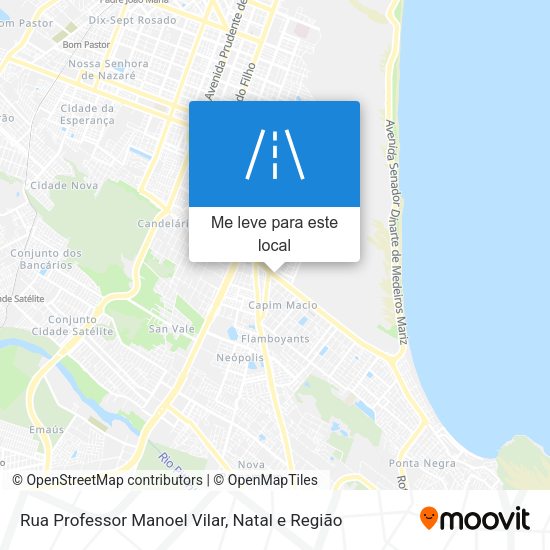 Rua Professor Manoel Vilar mapa