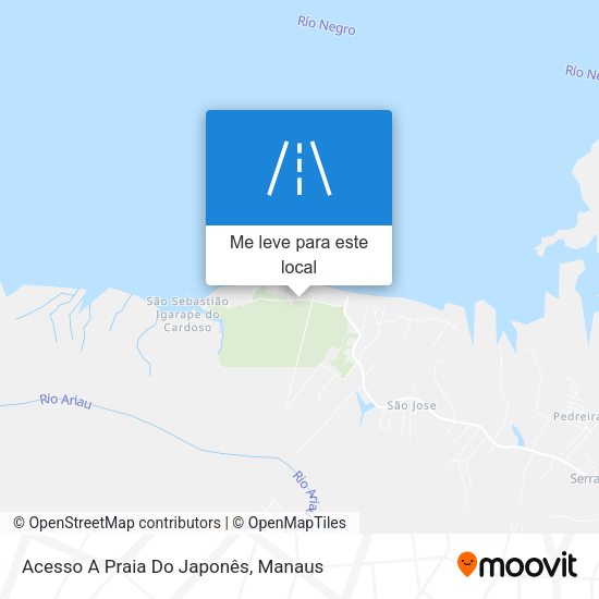 Acesso A Praia Do Japonês mapa