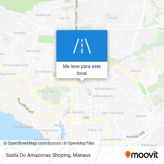 Saída Do Amazonas Shoping mapa