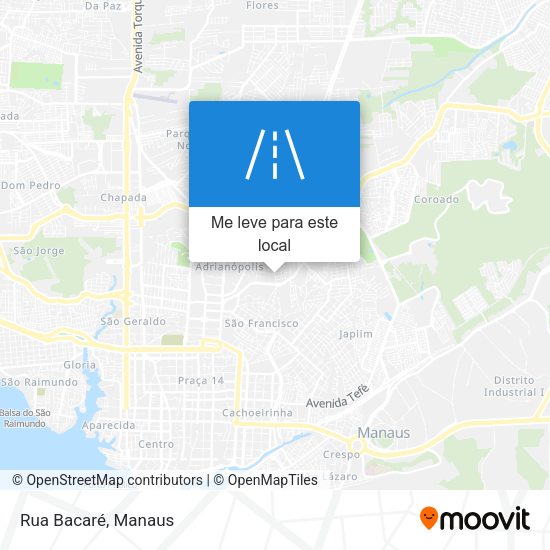 Rua Bacaré mapa