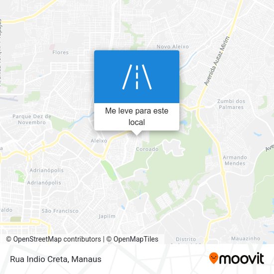 Rua Indio Creta mapa