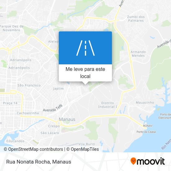 Rua Nonata Rocha mapa