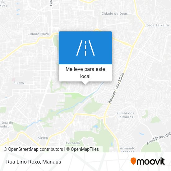 Rua Lírio Roxo mapa