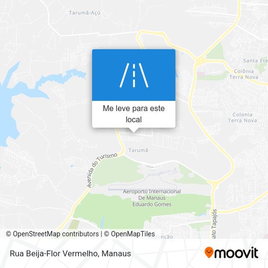 Rua Beija-Flor Vermelho mapa