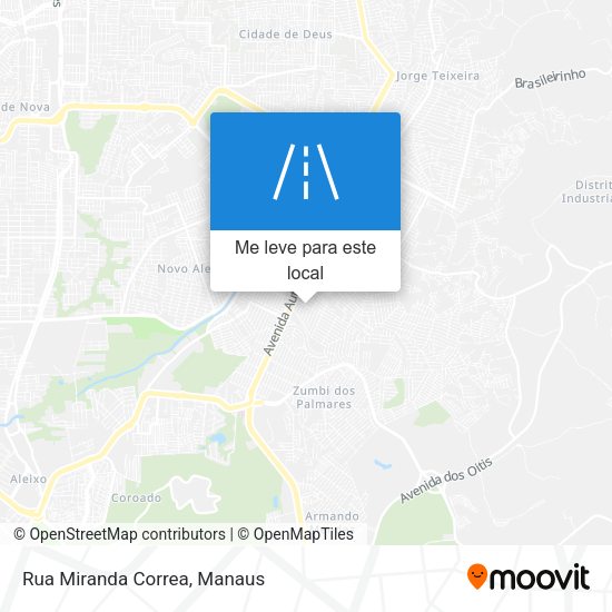 Rua Miranda Correa mapa