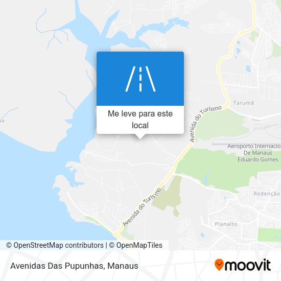 Avenidas Das Pupunhas mapa