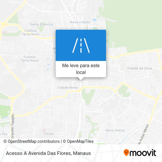 Acesso A Avenida Das Flores mapa